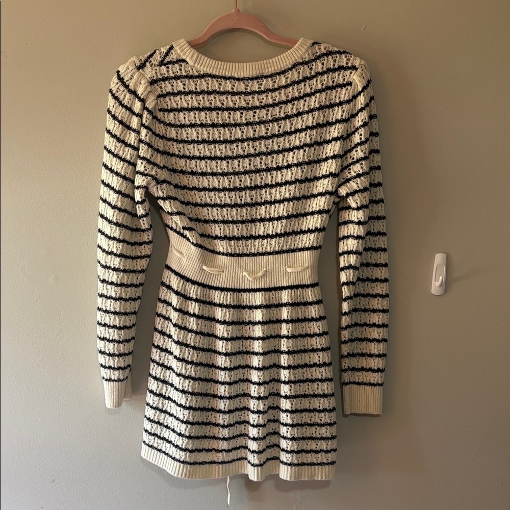 Striped Knit Sweater Dress Size M - Picture 4 of 4